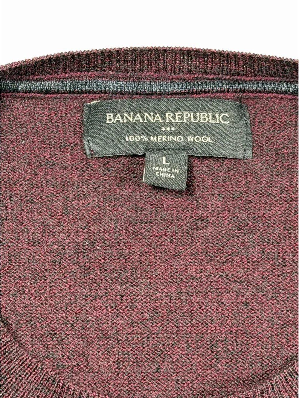 Banana Republic Men’s 100% Merino Wool Striped Crew Neck Sweater Size Large